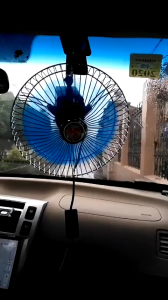 HX-T303 Vehicle Fan Double Headed Car Fan 12V