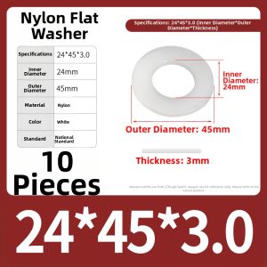 BAIRUITE | Insulated Nylon Plastic Circular Washer MM2M3M4M5M6M8M10