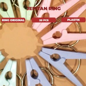 Indokurnia 20 Pcs Jepitan Baju Ring Pastel