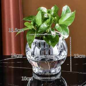 Simplified round Cylinder Plastic Flower Vase Hydroponic Plant White Palm Green Ivy Aquarium Container Home Decoration Tabletop