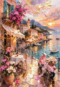 Jigsaw Puzzle for Adults 500/1000/1200/2000PCS Riverside City Scenery DIY Craft Home Wall Decoration Gift Idea