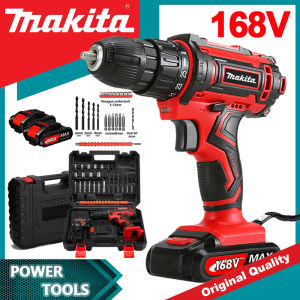 Cordless Drill Heavy Duty Brushless 2 Battery 168v 36v I Japan Made Set Original 12v Battery Portable Cordless Hand Drill I Electtic Drill Power Tool for Motocycle for Wood Working Wireless Drill I Full Set on Sale Rechargeable (COD | Philippines Stock)