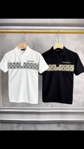 Áo Thun Cổ Bẻ MENWEAR Họa Tiết Tay Ngắn Vải Cotton Co Giãn 4 Chiều Form Regular Fit - TUTEE