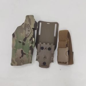Tactical 6354DO Holster For Glock G17 With X300 X300U Light Automatic Locking System QLS Fork Belt Handgun Airsoft Accessories
