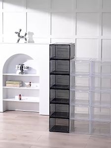 Creative Simple Transparent Plastic Storage Box Home Living Room Sneakers Sneakers High Heels Dustproof Shoe Box Shoe Cabinet