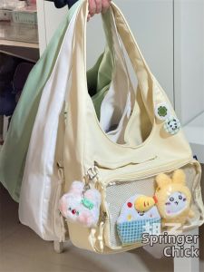HUZIJIZAI | Transparent Character Print Large Capacity Cute Student Single Shoulder Bag