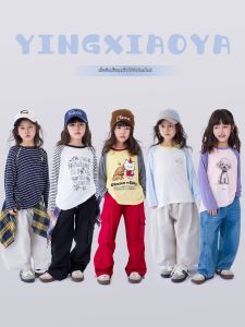 YINGXIAOYA | Áo Blouse Dài Tay Phong Cách Cho Bé Gái