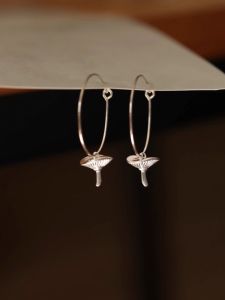 Elegant Loose Silver Earrings Natural Wavy Design Original Small Audience Design Couples Fashion Jewelry Ear Accessories