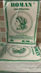 P2 JOLIE/Kertas Nasi Coklat Roman HIJAU /Kertas Pembungkus Segala Jenis Makanan/Roman HIJAU isi 250 Lembar