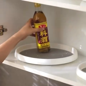 >SG Stock> 360 Turntable Organizer Fridge Organization Box Non-Skid Spice Rack Organizer Makeup 360 Rotating Storage Container Countertop Organizer Cabinet Organizer Fridge Organizer Box Spinning Spice Rack 360 Rotating Seasoning Rack