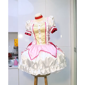 Puella Magi Madoka Magica Cosplay Costume OVA Halloween Anime Cosplay Women Clothes Fancy Pink Lolita Dress Suit School Uniforms