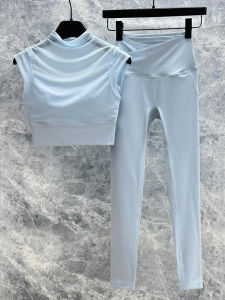 ชุดโยคะฤดูร้อนบาง ชุดโยคะ Pilates เซ็กซี่ ชุดออกกำลังกายสตรี ชุดโยคะผ้าตาข่ายสุดหรูหรา ชุดโยคะสองชิ้น