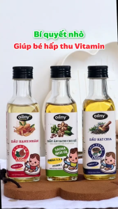Dầu hạt lanh cho bé Oilny ăn dặm nguyên chất 100% phát triển thị lực trí não dung tích 65ml - 100ml