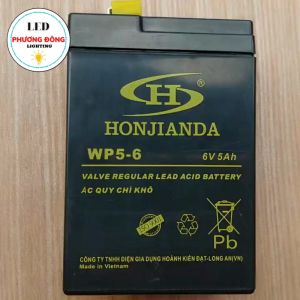 Bình ắc quy khô 6v 5Ah HONJIANDA acquy khô cho quạt sac đèn khẩn cấp