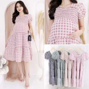 Femme Ols - Daster Hamil / Baju Hamil Menyusui Motif Abstrak