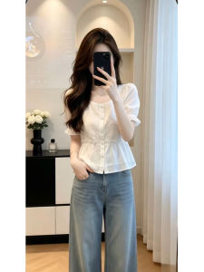 Shalldoer | Áo Blouse Cổ Vuông Pháp Duyên Dáng Tay Bồng Size Lớn