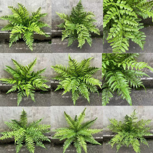 New Arrival Outdoor Sun Protection UV Protection Artificial Green Plant Handle Bunch Persian Grass Pteris Scaly Fern Rainforest Plant