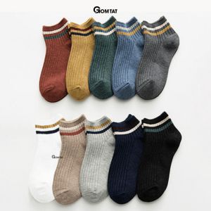 Set 10 đôi vớ cổ ngắn nam nữ GOMTAT đủ màu chất liệu cotton êm chân mềm mại hút ẩm thoáng khí khử mùi - CB073-CB10