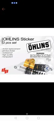 OHLINS sticker - replacement printed sticker - 2 sets transparent