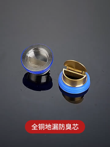 Floor Drain Core Copper Anti-Odor Anti-Insect Gravity Seal Gold Silver Standard & Large Mesh Cover