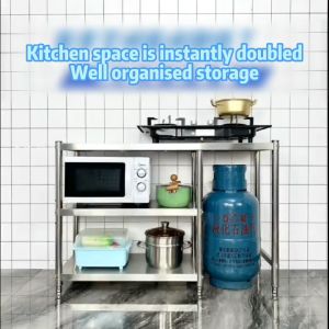 304 Stainless Steel Gas Stove Bench Rack: A Heavy Duty Kitchen Organizer
