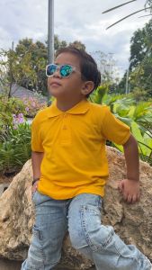 Unique OS Kids Polo Premium Quality Cotton T-Shirt Boy/Girl 3-14 Years Dino1
