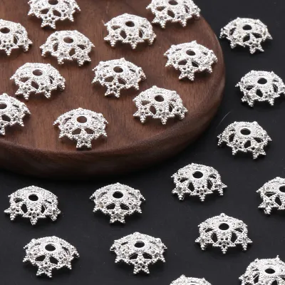 4pcs/8pcs/20pcs Silvery Golden Five-pointed Star Cap Beads Fit 16mm Beads for Pen Beads DIY Accessories