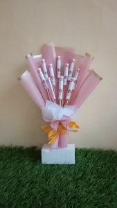 Buket Uang Kosongan Mini 10 & 5 Slot Ampau THR Lebaran 30 CM