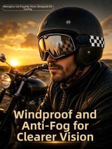 Wind And Dust Protection Riding Goggles For Motorcycles 3/4 Helmet