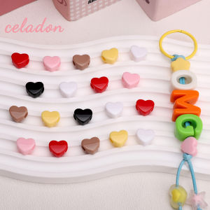 Acrylic Heart Shaped Beads Large Hole Umbrella Rope DIY Handmade Mobile Phone Chain Pendant Accessories Fashion Jewelry