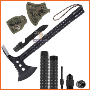 Bộ quốc rìu đa năng 4 khúc loại xịn chuyên làm vườn sinh tồn đi phượt dã ngoại