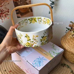Giỏ Trái Cây Sứ Hoa Nhài Phong Cách Retro