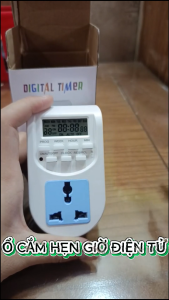 Ổ Cắm Hẹn Giờ Thông Minh GH10 Nhỏ Gọn Chịu Nhiệt Tốt Bật Tắt Thiết Bị Điện Tử Linh Hoạt Tiện Lợi
