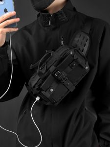 Tactical Waist Bag Mens Cool Large Capacity Chest Bag Cycling Travel Single Shoulder Bag New Motorcycle Backpack Crossbody Bag