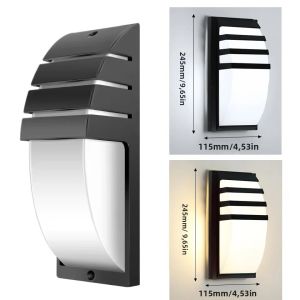 Đèn LED Chống Nước Ngoài Trời IP66 Cảm Biến Chuyển Động Phong Cách Hiện Đại Hiên Nhà Ban Công Chiếu Sáng Sân Vườn Chiếu Sáng Nhà Tự Chứa