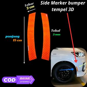 Side Marker timbul HIGHT QUALITY reflektor 3D / Variasi bemper Mobil Universal TYPE-1 terUji & tahan lama
