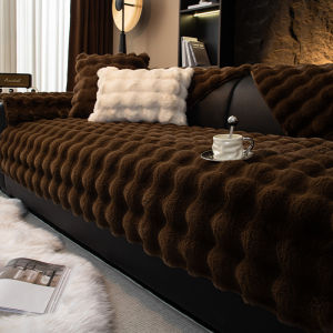 Winter Thick Fleece Straight Couch Cover