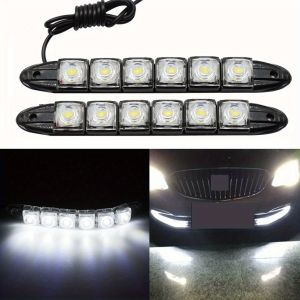 Waterproof 6-Chip LED DRL Strip - Flexible Car Daytime Running Light for Headlight Fog Light Reverse Light & Trunk