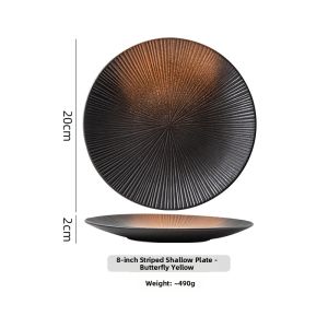 OME | Creative Retro Ceramic Dish for Steak and Pasta