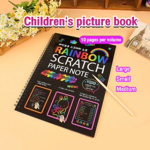 MaxPlus Colorful Scraping Painting Magic Scratch Art Painting Paper Manual Drawing Toys