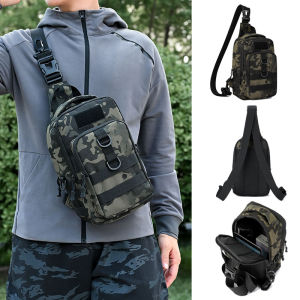 Men Tactical Camping Chest Bag Outdoor Backpack Sports Hiking Cycling Molle Climbing Travel Crossbody Shoulder Fishing Lure Bag