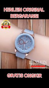 HENLEIN Jam Tangan Wanita Original Bergaransi Gaya Kasual Analog Tali Silikon HW-6001 Grey