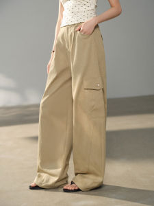 Quần Dáng Rộng Cao Waisted Phong Cách Vintage Pháp
