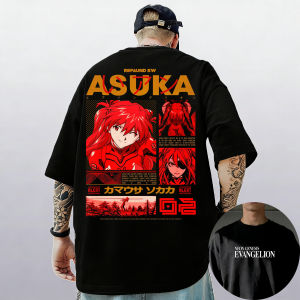 Bandai | Neon Genesis Evangelion Ayanami Rei Asuka Classic Style Short Sleeve T-shirt Men Women 2026 Summer Parent-Child Cotton Tee Tops