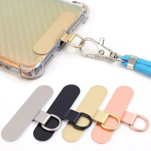 1/2pcs Metal Mobile Phone Lanyard Straps Stainless Steel Hanging Clip Ultra Thin Cell Phone Sling Piece Patch Universal Cellphone Lanyard Pad for Full Phone Anti-Lost Metal Phone Lanyard Tether Tab Card