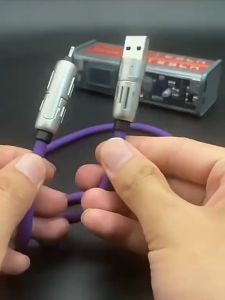 Cáp Sạc Nhanh 4in1 3in1 Cho Điện Thoại Có Đèn Led Và Chống Rối Chống Gẫy Bảo Hành 12 Tháng