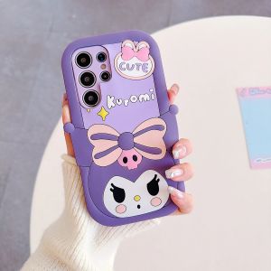 Sanrio | Cute Bow Cartoon Kuromi Phone Case For Samsung Galaxy S26 S25 S24 S23 S22 S21 Plus Ultra FE A33 A16 A15 A14 Note 20 Back Cover