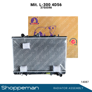 14087 MITSUBISHI L300 L-300 4D56 PICK UP L200 2.5D RADIATOR ASSEMBLY M/T 375x598x26mm PA26 2ROWS MR481785