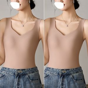 Miiow | Wireless Seamless Vest Strap Womens Outerwear Spring 2025 New Style Integrated Inner Wear Nylon Fabric Solid Color