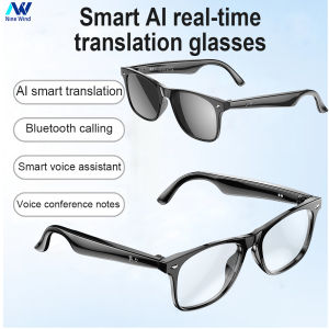 NineWind W100 AI translation glasses smart glasses for calling music playback Bluetooth audio glasses AI voice conference recording sports cycling smart sunglasses
